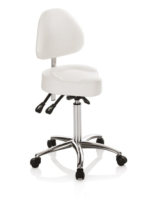 BALANCE 3 Sgabello con schienale Bianco