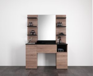 BARBER 2
Mobile da barbiere
laminato nero & oak
