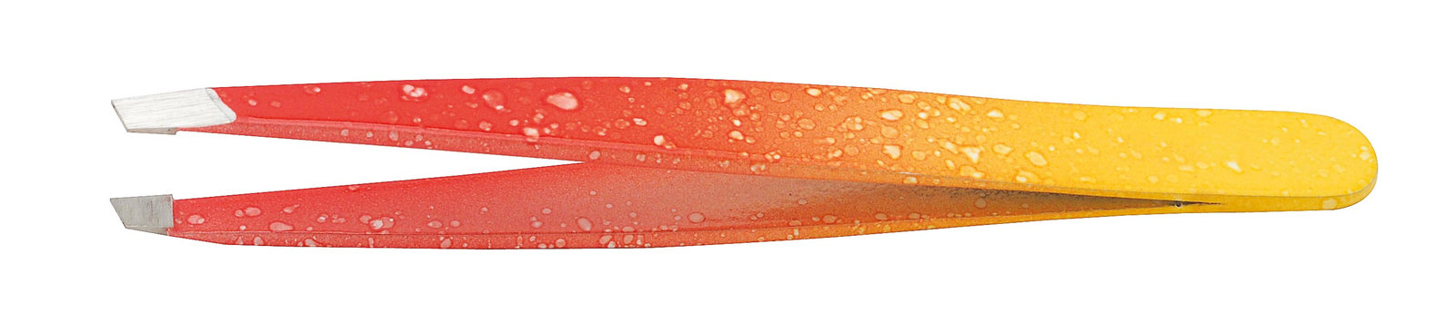 pinzetta per sopracciglia in acciaio inox colorata punta obliqua