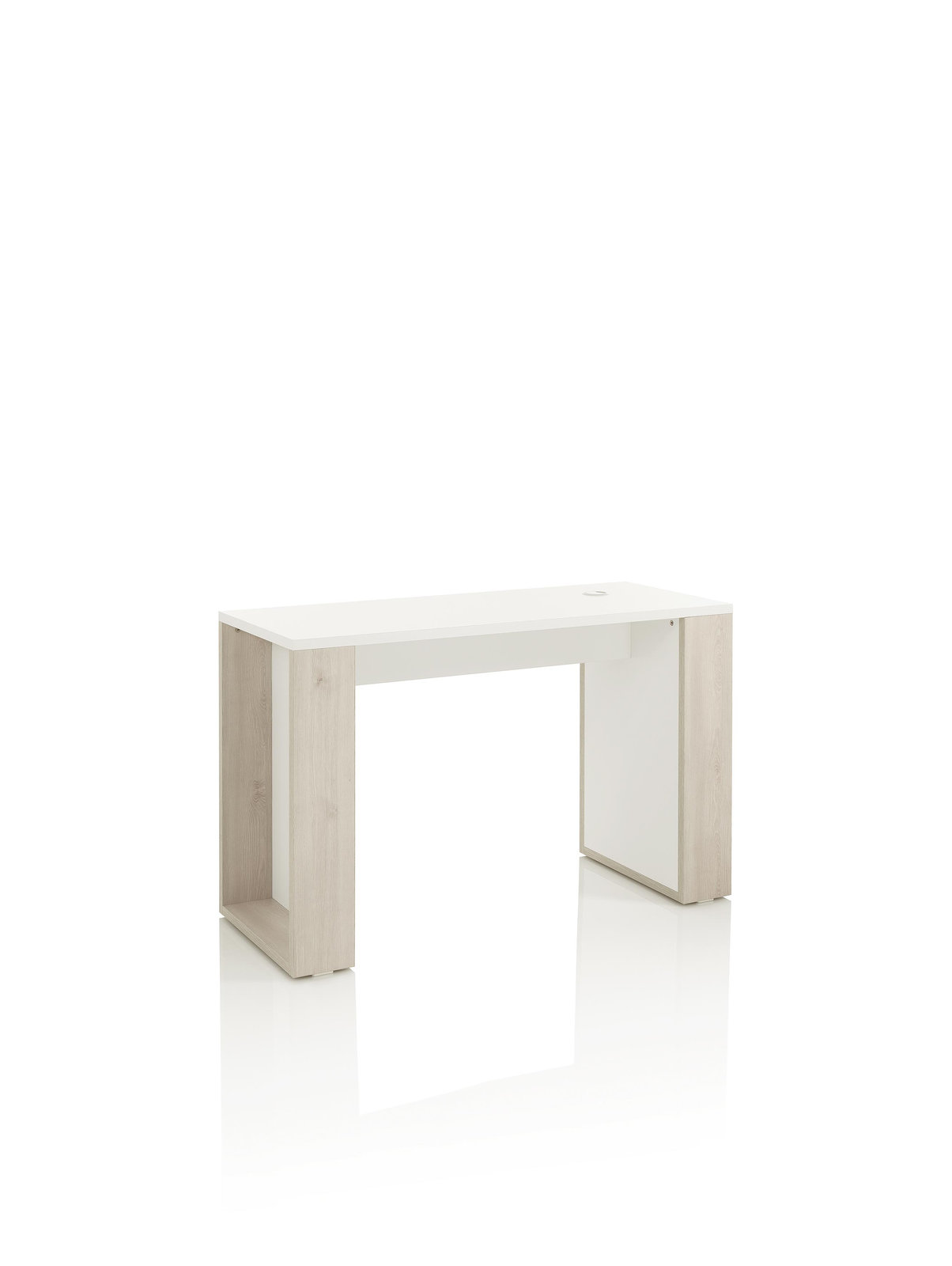 SPAZIO TAVOLO MANICURE LARICE NATURALE E LAMINATO BIANCO CM 120X50X85 H