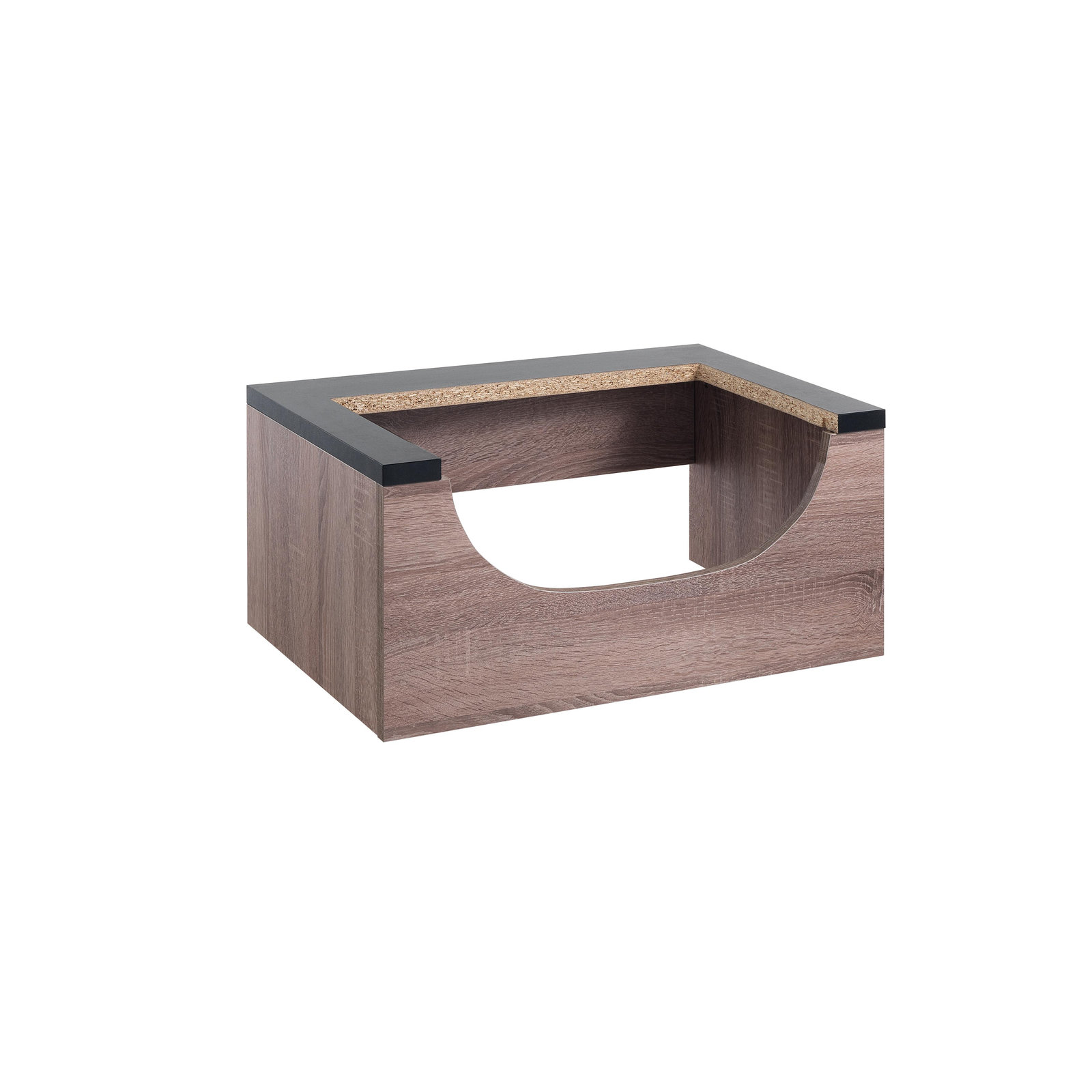 Mobile sospeso con
lavatesta. Black & oak